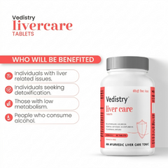 Vedistry® Livercare Tablets | Clinically Tested 22% Reduction in Fatty Liver | Detox & Rejuvenate Your Liver | 60 Tablets
