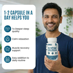 Eternell Glycine – Supports Deeper Sleep Quality (450 mg, 60 Capsules)