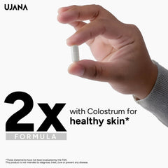 UJANA Colostrum with Zinc – Bovine Colostrum 1200 mg (std. to 20% IgG) – 1210 mg Formula – 90 Capsules – 45 Day Pack