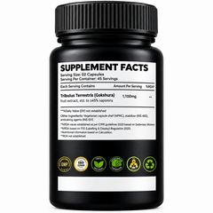 UJANA Tribulus Terrestris 1100mg | Standardized to 45% Saponins | Vegetarian Capsules | 90 Capsules | 45 Day Pack