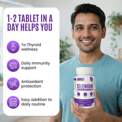 Eternell® Selenium | Supports Thyroid Function & Immune Health | Thyroid Function Support | 60 Tablets