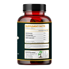 Humming Herbs Benfotiamine+ 600mg with Ashwagandha & Alpha Lipoic Acid - Antioxidant & Energy Support - Promotes Nerve Health & Metabolic Function