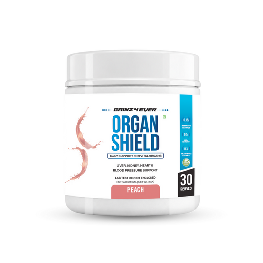 Gainz4Ever Organ Shield | Liver, Kidney, Heart & Blood Pressure Support Formula | Milk Thistle, Beetroot & Amla Extract | Daily Organ Health Supplement | 30 Servings | 300g
