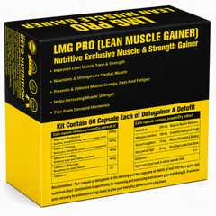 Detonutrition LMG Pro (Lean Muscle Gainer) – Nutritive Exclusive Muscle & Strength Gainer Kit (60+60 Capsules)