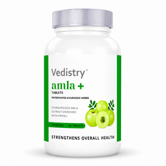 Vedistry® Amla+ Tablets | Potentiated Ayurvedic Herbs | Enriched with Pippali | Supports Overall Health & Immunity | 60 Tablets