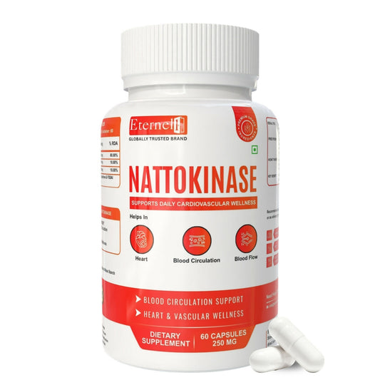 Eternell® Nattokinase | Supports Daily Cardiovascular Wellness | Blood Circulation Support | 60 Capsules