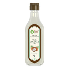 Pure Nutrition Cold-Pressed Virgin Coconut Oil - 1L | 100% Natural & Pure | Ideal for Cooking, Baby Massage, Hair & Skin Care | Supports Hair Growth & Skin Hydration