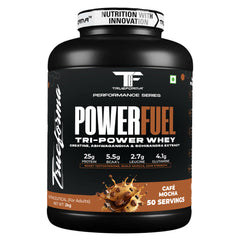 Trueforma® PowerFuel Tri-Power Whey Protein Powder – 25g Protein, 5.5g BCAAs, 2.7g Leucine & 4.1g Glutamine | Enriched with Creatine, Ashwagandha & Schisandra Extract | Muscle Growth, Strength & Recovery Support| 50 Servings (2kg