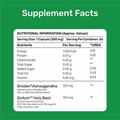 Newedge Ashwagandha & Holy Basil Complex | With Shoden® Ashwagandha & Ocitum™ Holy Basil Extract | Supports Stress, Energy & Wellness