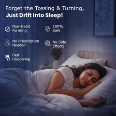 Pure Nutrition Deep Sleep & Relax Melatonin 10mg Oral Strips (30 Strips) | Melatonin + Tagar with Chamomile & Vitamin B6 | Sugar Free Peppermint Flavour | Fast Dissolving Sleep Support Strips