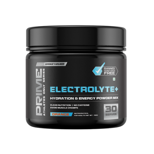 Gainz4Ever PRIME Electrolyte+ Hydration and Energy Powder Mix Clean Nutrition No Caffeine Muscle Cramp Support Banned Free