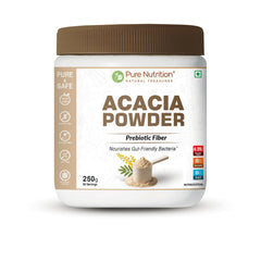 Pure Nutrition Acacia Powder 250gm | 100% Pure Acacia Gum | Prebiotic Fibre Supplement | Nourishes Gut Health | Improves Digestion