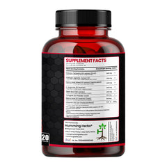 Humming Herbs Alpha Testosterone Supplement – Tribulus, Fadogia Agrestis, Epimedium (Horny Goat Weed), L‑Arginine, Beet Root, Tongkat Ali, Maca & Vitamin D3 – 120 Vegan Capsules (60 Servings)