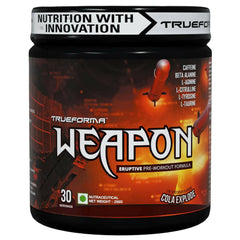 TrueForma Weapon Pre Workout Powder | Caffeine, Beta Alanine, L-Arginine, L-Citrulline & L-Taurine | Supports Energy, Focus, Endurance & Muscle Pump | 250g