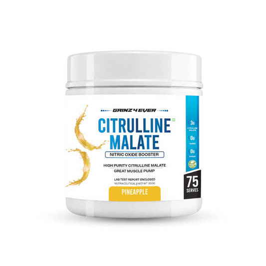 Gainz4Ever Citrulline Malate Powder, 300g (75 Servings) | 3g Citrulline Malate Per Serving | Supports Nitric Oxide Production, Muscle Pump, Endurance & Exercise Performance | Lab Tested