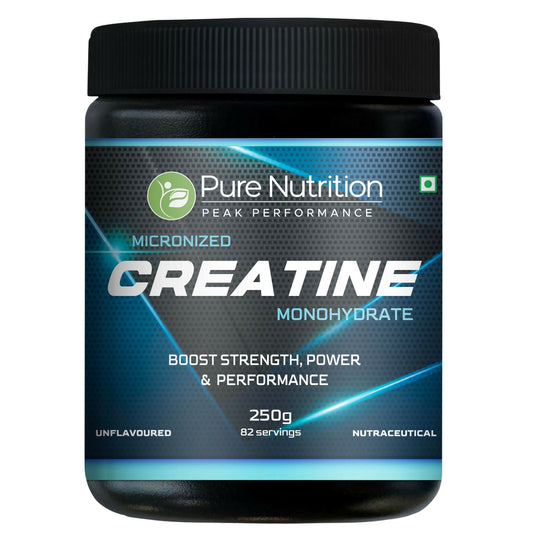Pure Nutrition Micronised Creatine Monohydrate Powder (250g), Pre/Post Workout Supplement, Instant Energy for Athletic Performance, Fast Recovery, Increased Muscle Mass, Unflavoured, 33 Servings