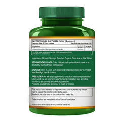 Pure Nutrition Moringa 1200mg 120 Veg Tablets | Rich in Antioxidants, Vitamins & Minerals | Supports Healthy Digestion, Immunity, Energy Levels & Detox | Superfood Supplement for Men & Women