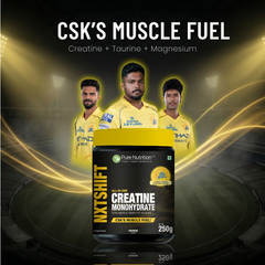 Pure Nutrition® NXTSHIFT All-In-One Creatine Monohydrate | Enriched with Taurine & Magnesium | Supports Muscle Strength, Energy & Endurance | 62 Servings | 250g (Orange Flavour)