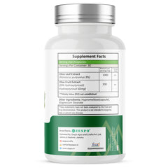 Zespo Olive Leaf Extract 1300mg 20% Oleuropein with Hydroxytyrosol - 60 Capsules