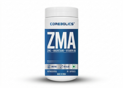 Corebolics ZMA | Zinc + Magnesium + Vitamin B6 | Supports Muscle Recovery, Strength, Sleep Quality & Overall Performance | 60 Capsules
